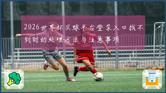 2026世界杯买球平台登录入口找不到时的处理方法与注意事项